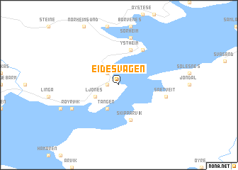 map of Eidesvågen