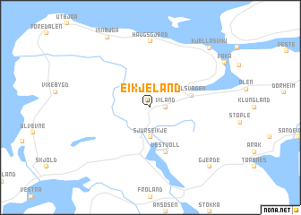 map of Eikjeland
