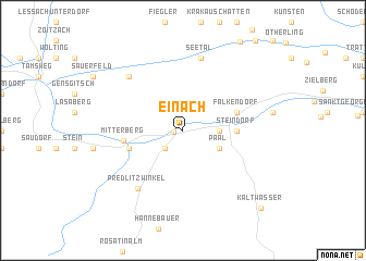 map of Einach