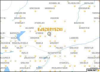 map of Ejszeryszki