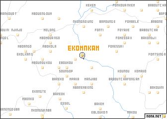 map of Ekom Nkam