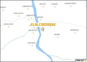 map of El Alcornoque