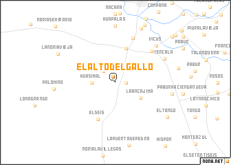 map of El Alto del Gallo