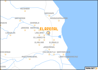 map of El Arenal