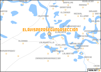 map of El Avispero Segunda Sección