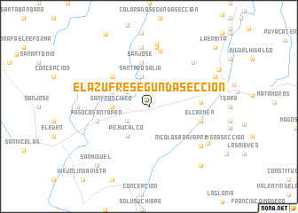 map of El Azufre Segunda Sección