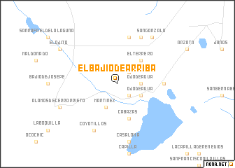 map of El Bajío de Arriba