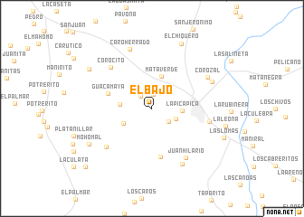 map of El Bajo