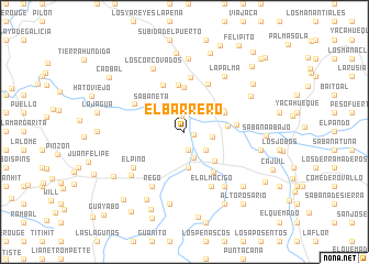map of El Barrero