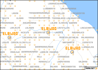 map of El Bijao