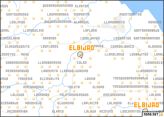 map of El Bijao