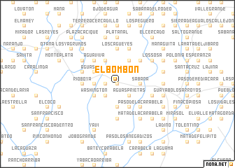 map of El Bombón