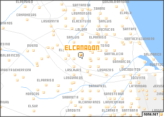 map of El Cañadón