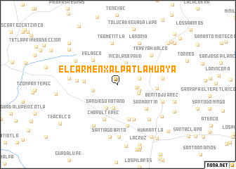 map of El Carmen Xalpatlahuaya