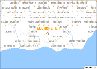 map of El Carretón