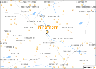 map of El Catorce