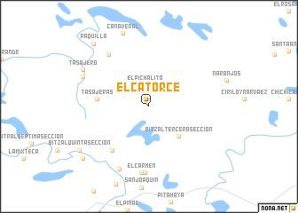 map of El Catorce