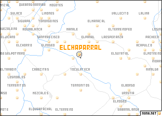 map of El Chaparral