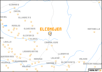map of El Comején