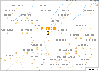 map of El Copal