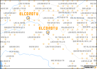 map of El Corotú