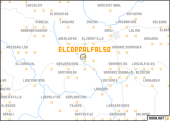 map of El Corral Falso