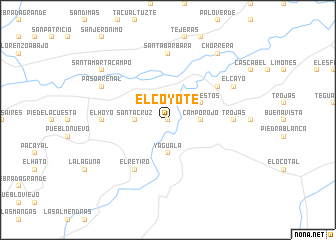 map of El Coyote