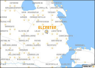 map of El Cráter