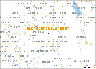 map of El Crucero del Jagüey