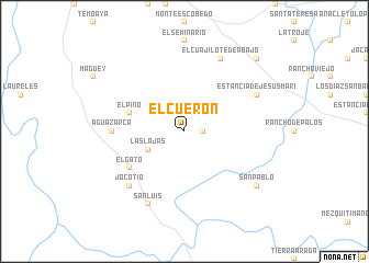map of El Cuerón