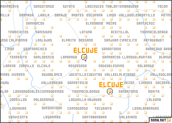 map of El Cuje