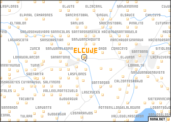 map of El Cuje