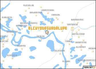map of El Cuyo de Guadalupe
