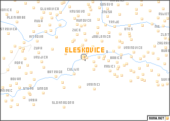 map of Eleskoviće