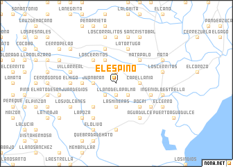 map of El Espino