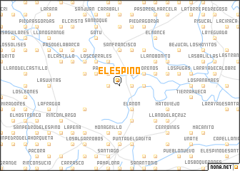 map of El Espino