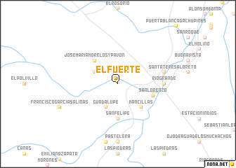 map of El Fuerte