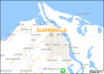 map of El Granadillo