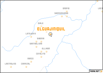 map of El Guajiniquil