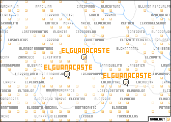 map of El Guanacaste