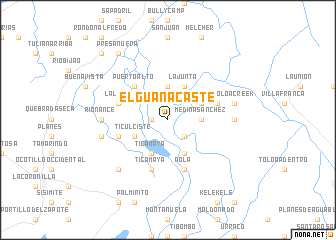 map of El Guanacaste