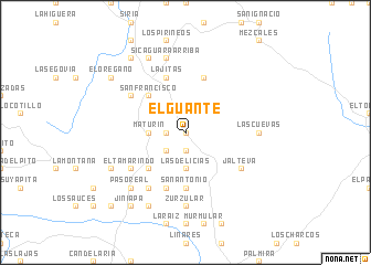 map of El Guante