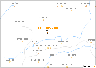 map of El Guayabo