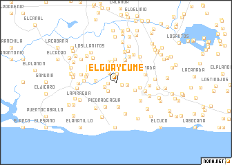 map of El Guaycume