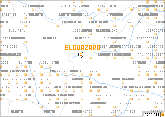 map of El Guázaro