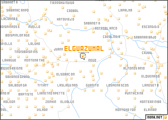 map of El Guazumal