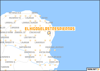 map of El Higo de las Tres Piernas