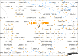map of El Higo Gordo