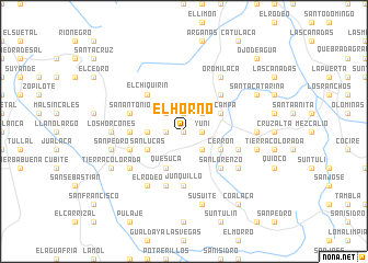 map of El Horno