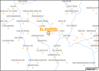 map of El Huamol